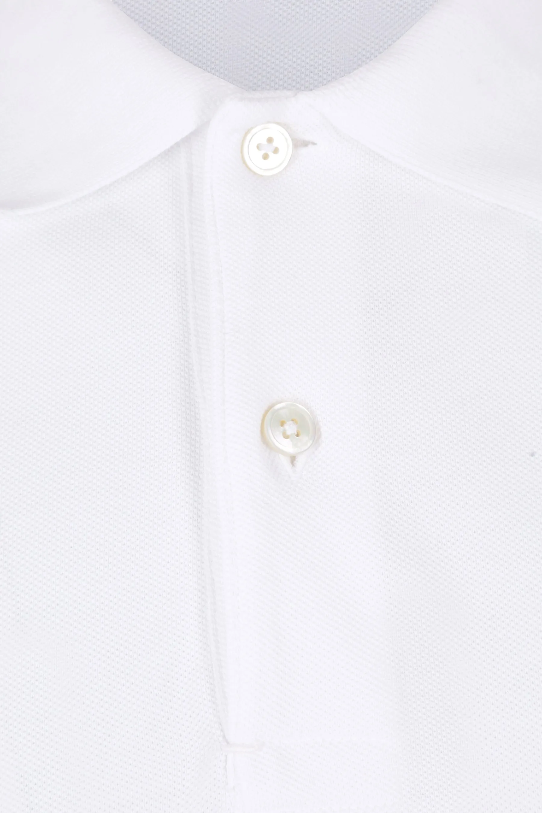 Piquet Pattern Cotton Polo Shirt