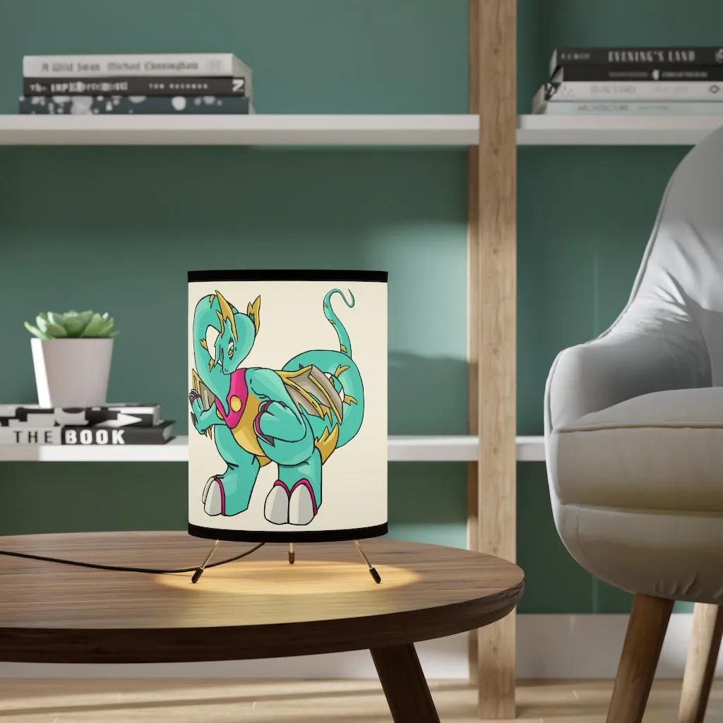 Plumrikamos Tripod Lamp with High-Res Printed Shade, US/CA plug