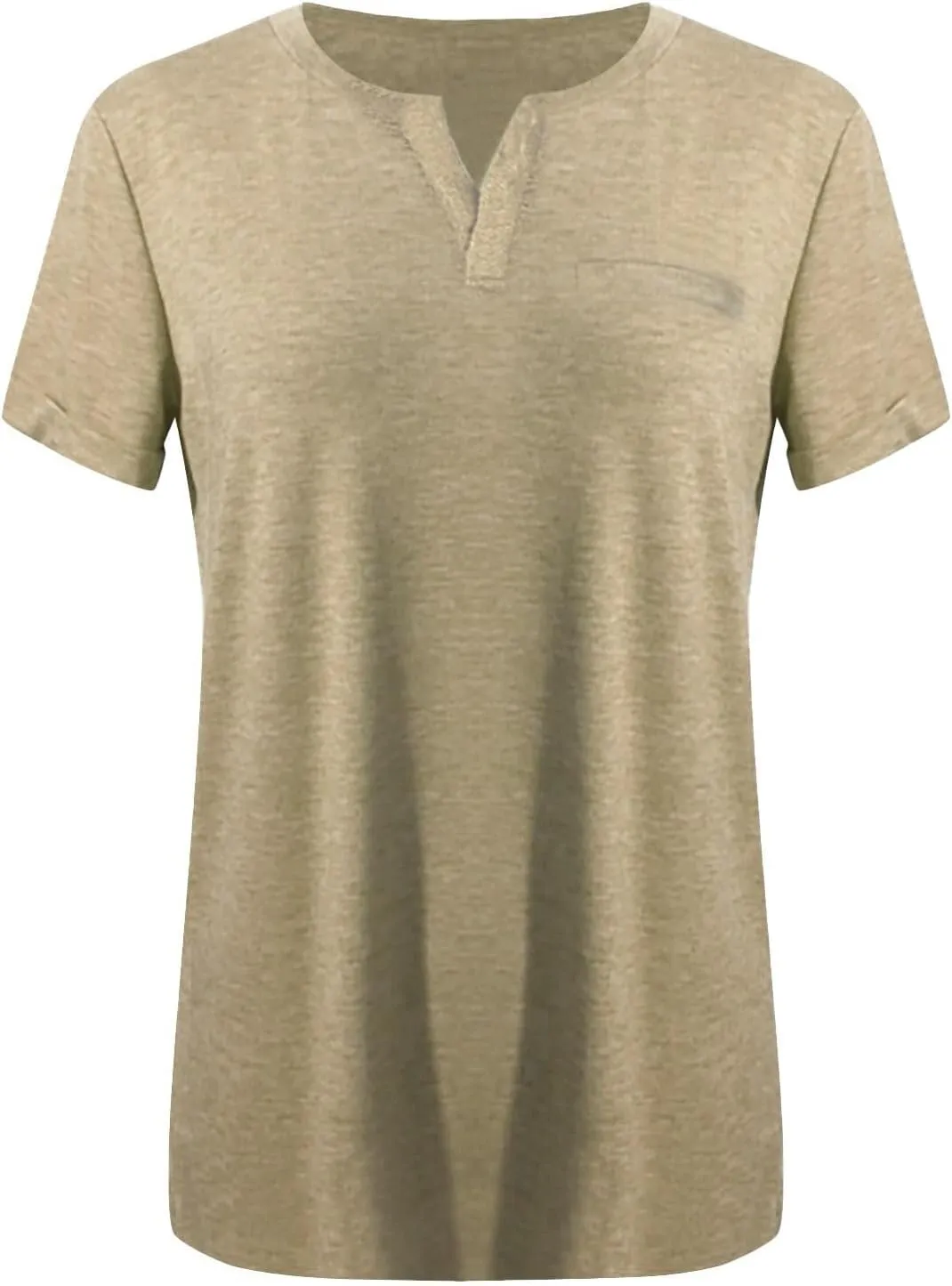 Plus Size Tops for Women Dressy Blouse Notch V Neck Oversized T Shirts Summer Casual Short Sleeve Tshirt with Pockets