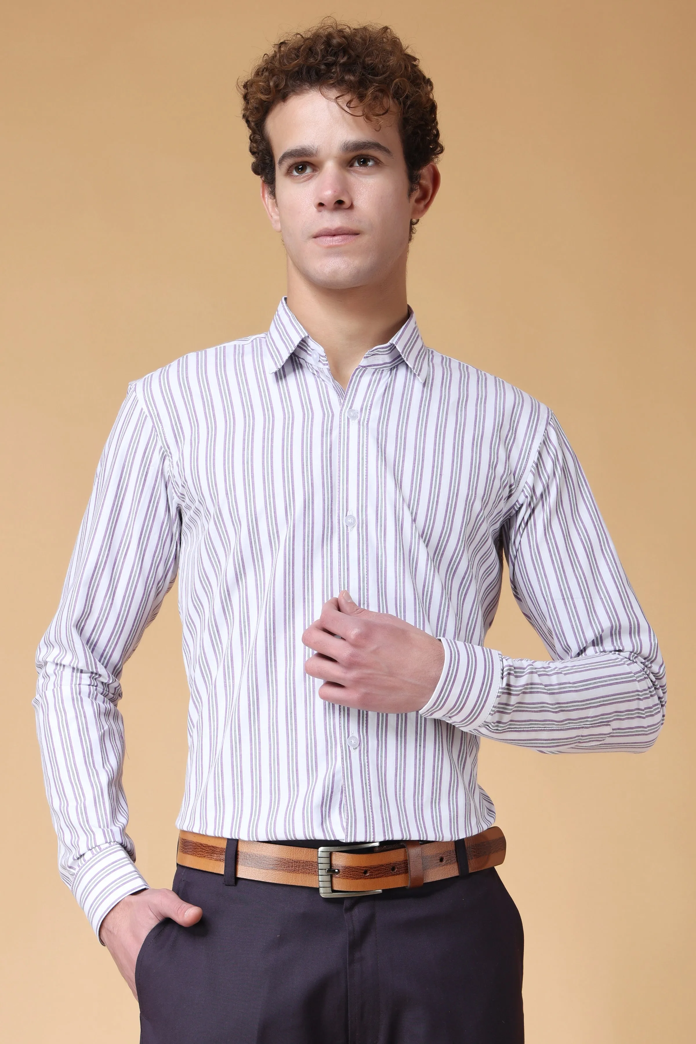 Polar Grey Striped Shirt