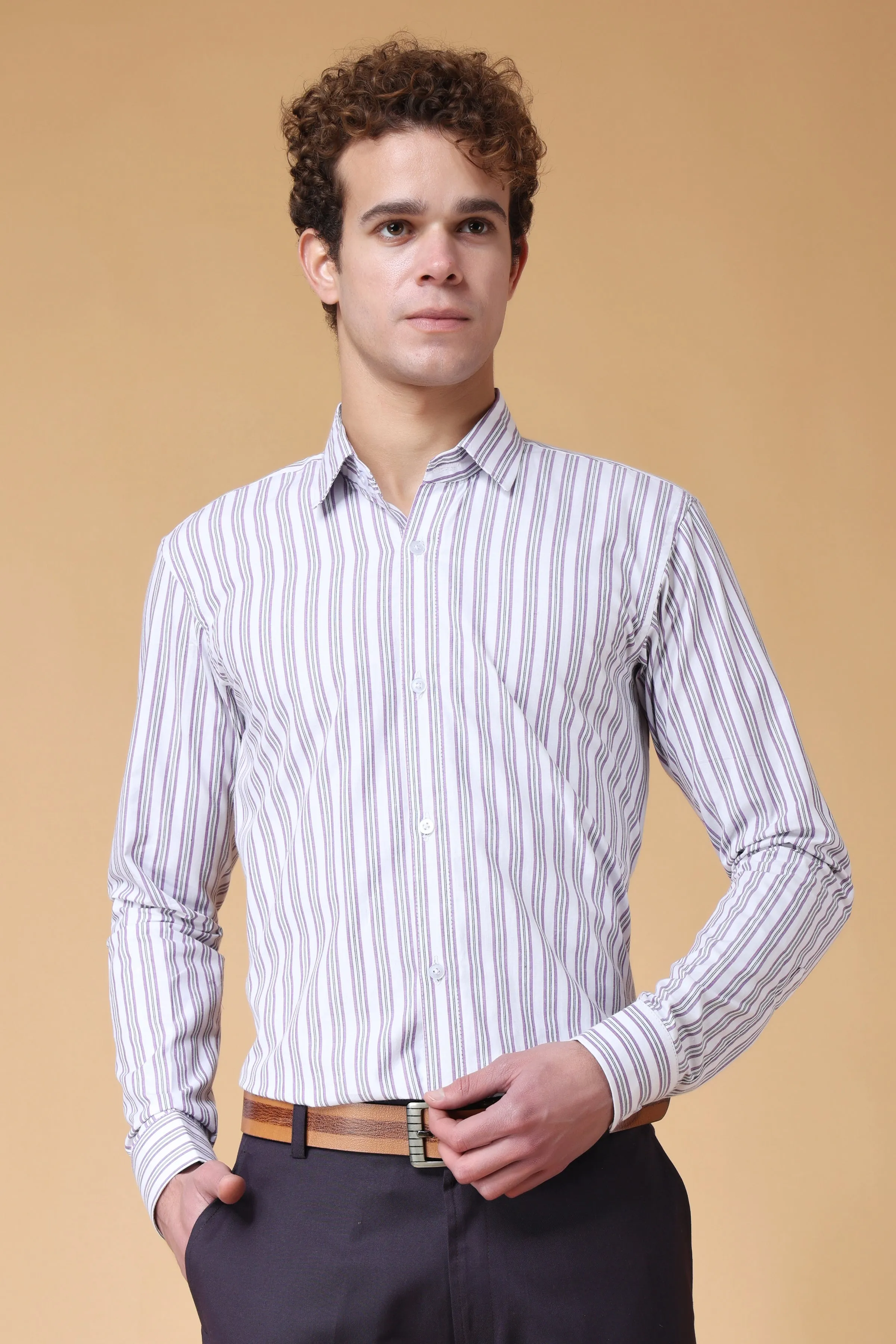 Polar Grey Striped Shirt