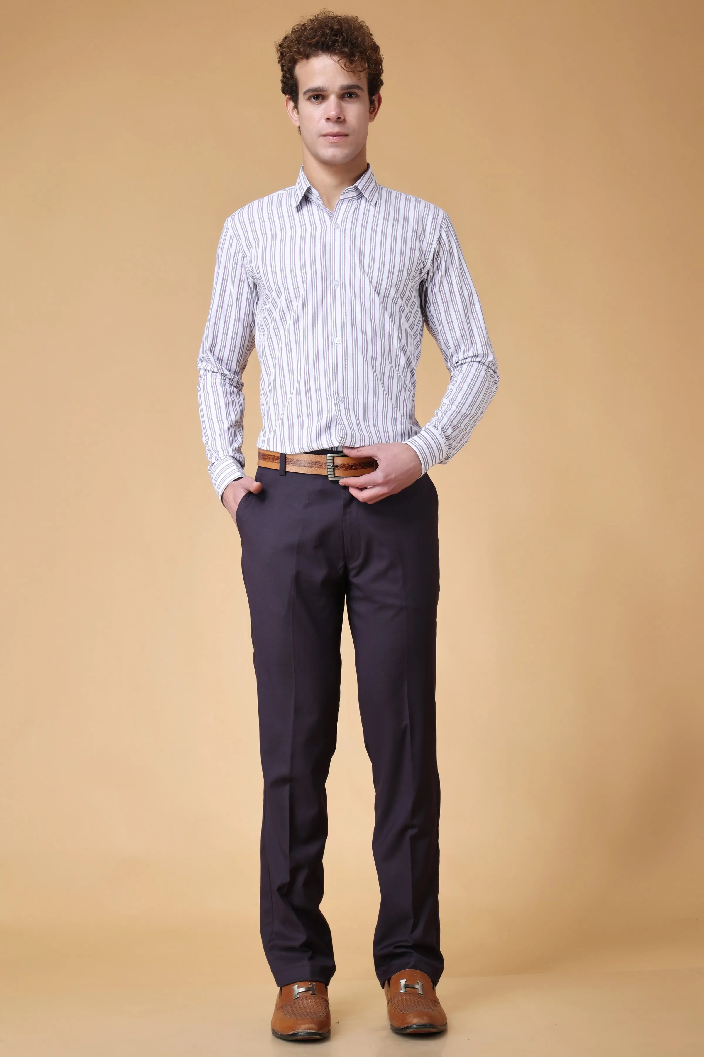 Polar Grey Striped Shirt