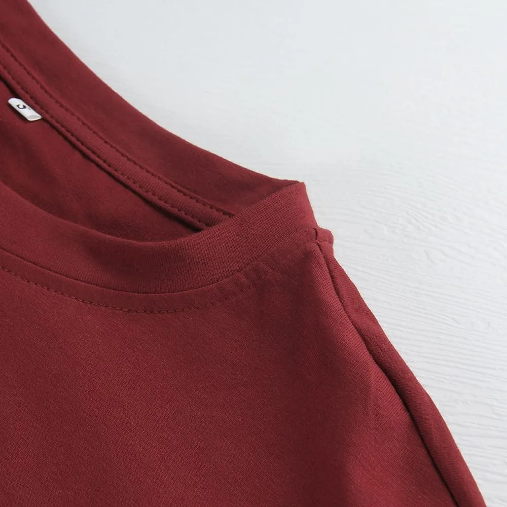 PRIMODA Women's Oversized Workout Cropped T Shirts Crew Neck Short Sleeve Casual Loose Summer Crop Tee Tops Cotton