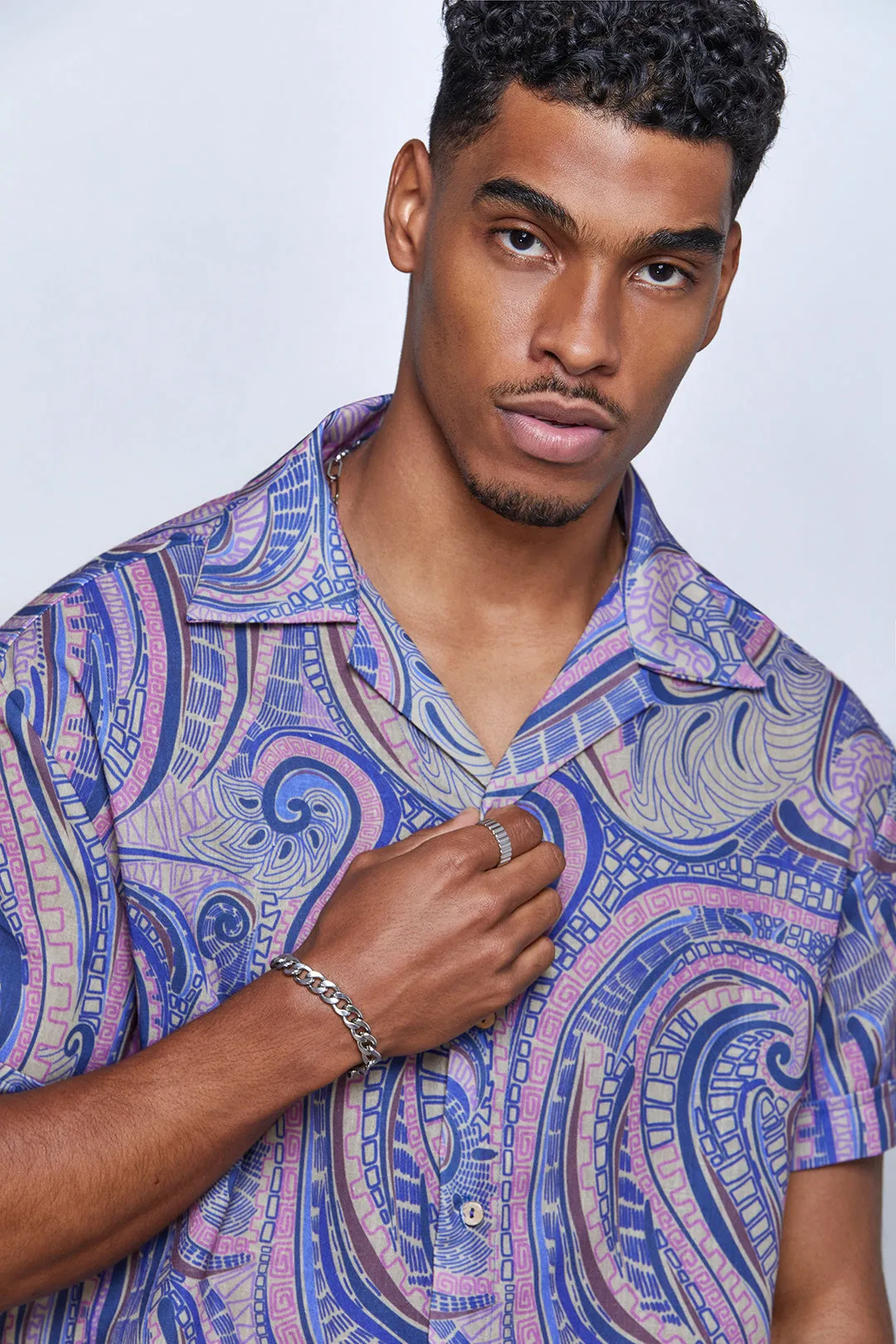 Purple Hypnosis 0 Linen Oversize Shirt