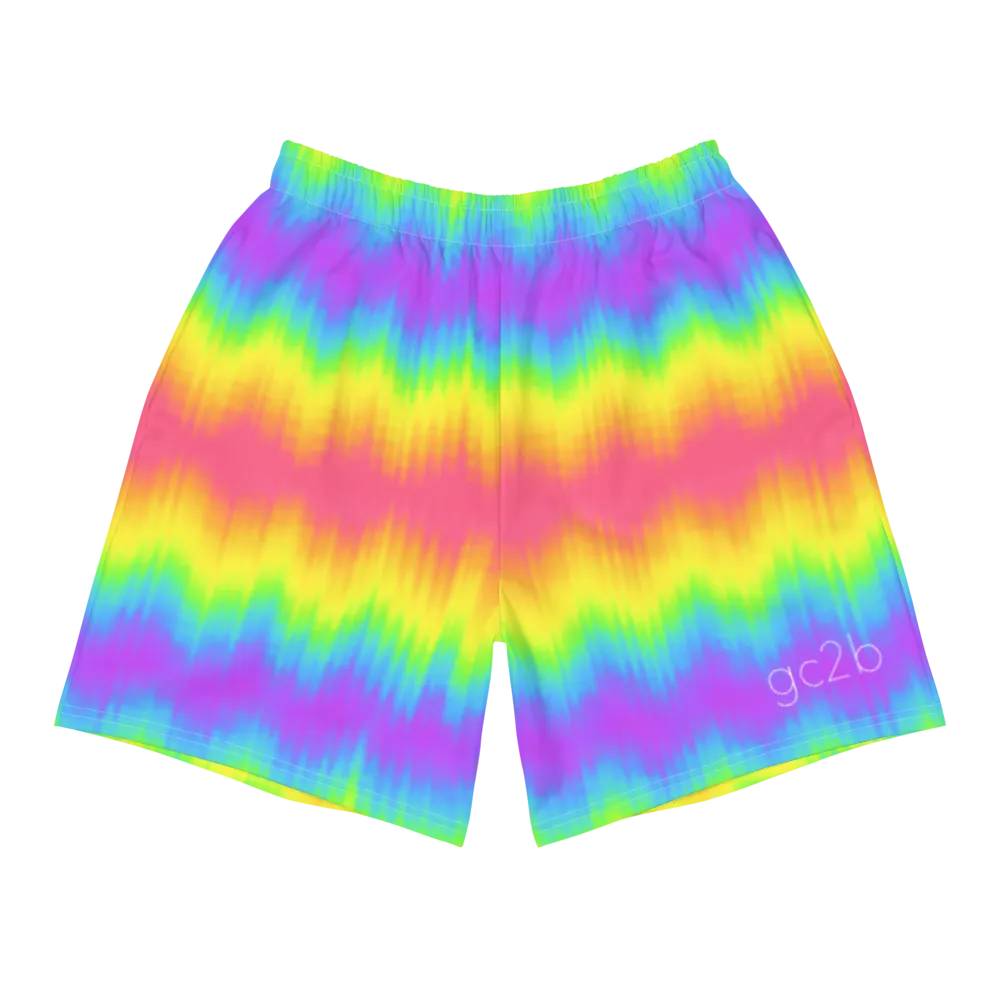 Rainbow Pride Tie-Dye Athletic Shorts