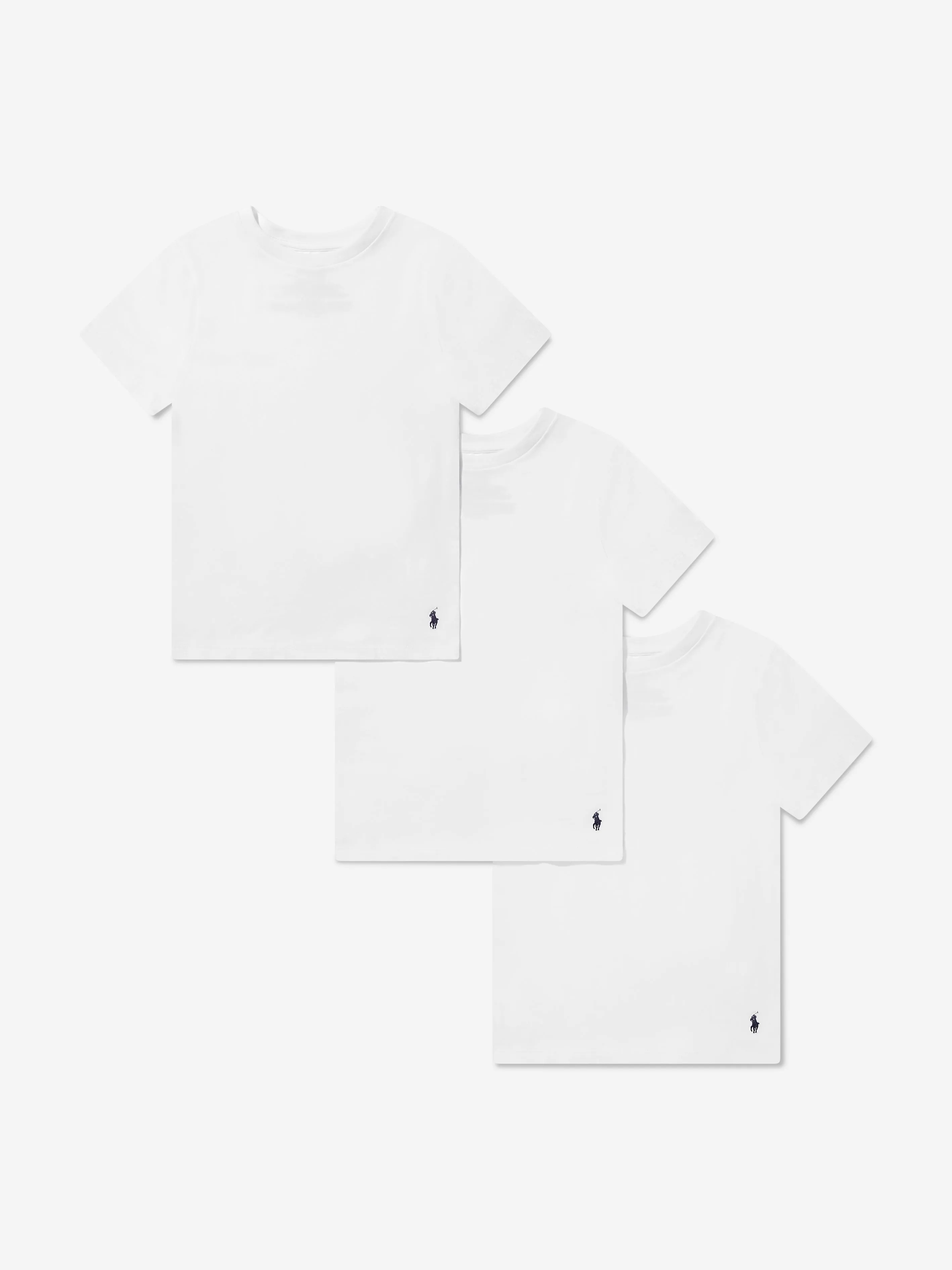 Ralph Lauren Boys 3 Pack T-Shirt Set in White