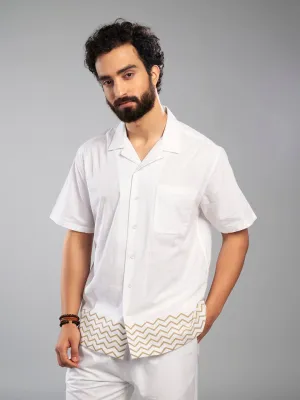 Resort Collar Chevron Print Shirt - Serra