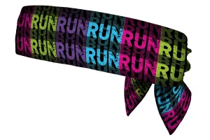 REVERSIBLE Run Run Run Multi/Black White Head Tie (SKU 1376 HTB)