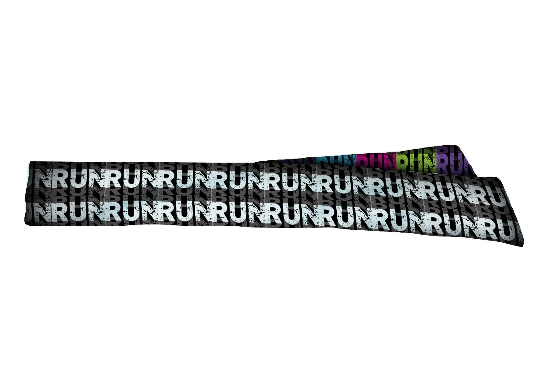 REVERSIBLE Run Run Run Multi/Black White Head Tie (SKU 1376 HTB)