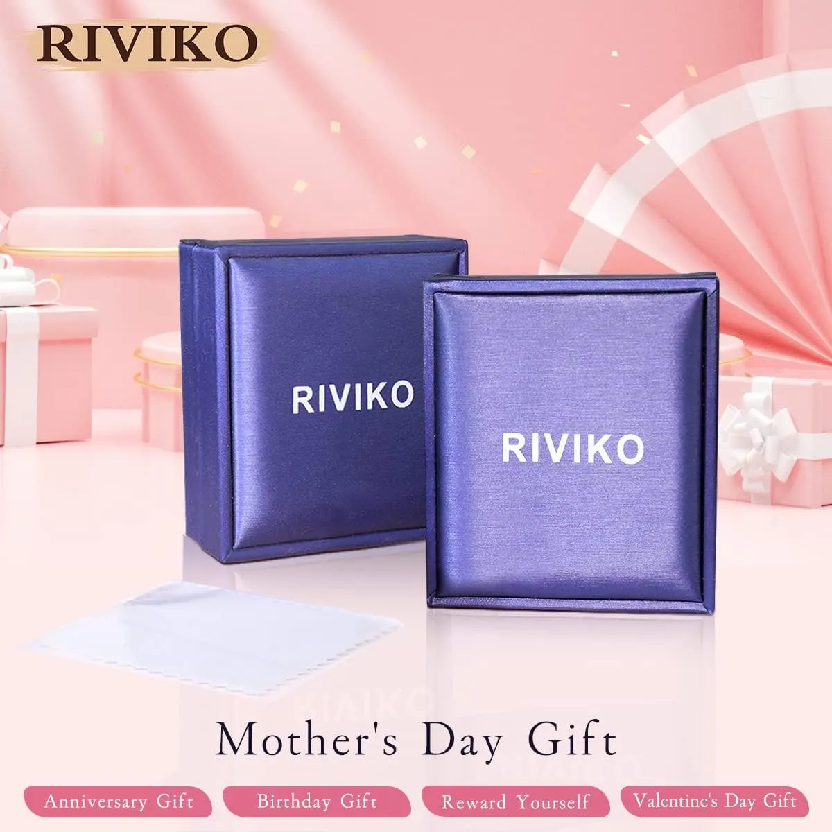 RIVIKO Graduation Gifts for Her,925 Sterling Silver Rose Circle Initial Necklaces,Initial Letter Pendant Necklaces Personalized Jewelry Anniversary Christmas Birthday Gifts for Her Mom Wife Girlfriend