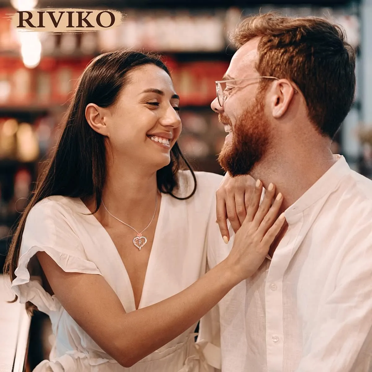RIVIKO Graduation Gifts for Her,925 Sterling Silver Rose Circle Initial Necklaces,Initial Letter Pendant Necklaces Personalized Jewelry Anniversary Christmas Birthday Gifts for Her Mom Wife Girlfriend