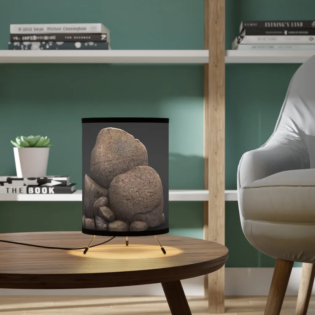 Rocks Tripod Lamp with High-Res Printed Shade, US/CA plug