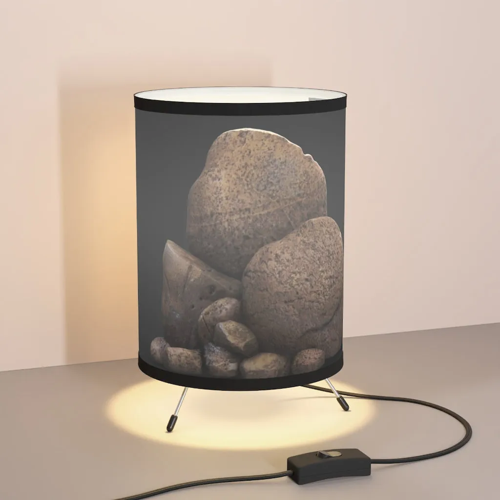 Rocks Tripod Lamp with High-Res Printed Shade, US/CA plug