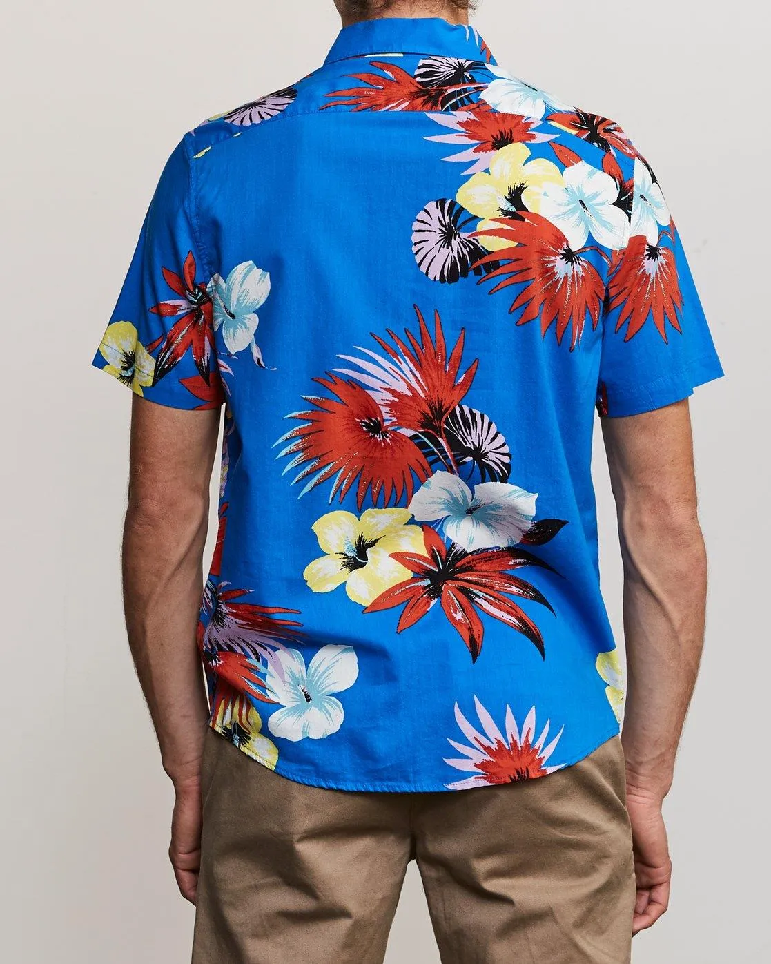 Romeo Floral Short Sleeve Shirt (Royal)