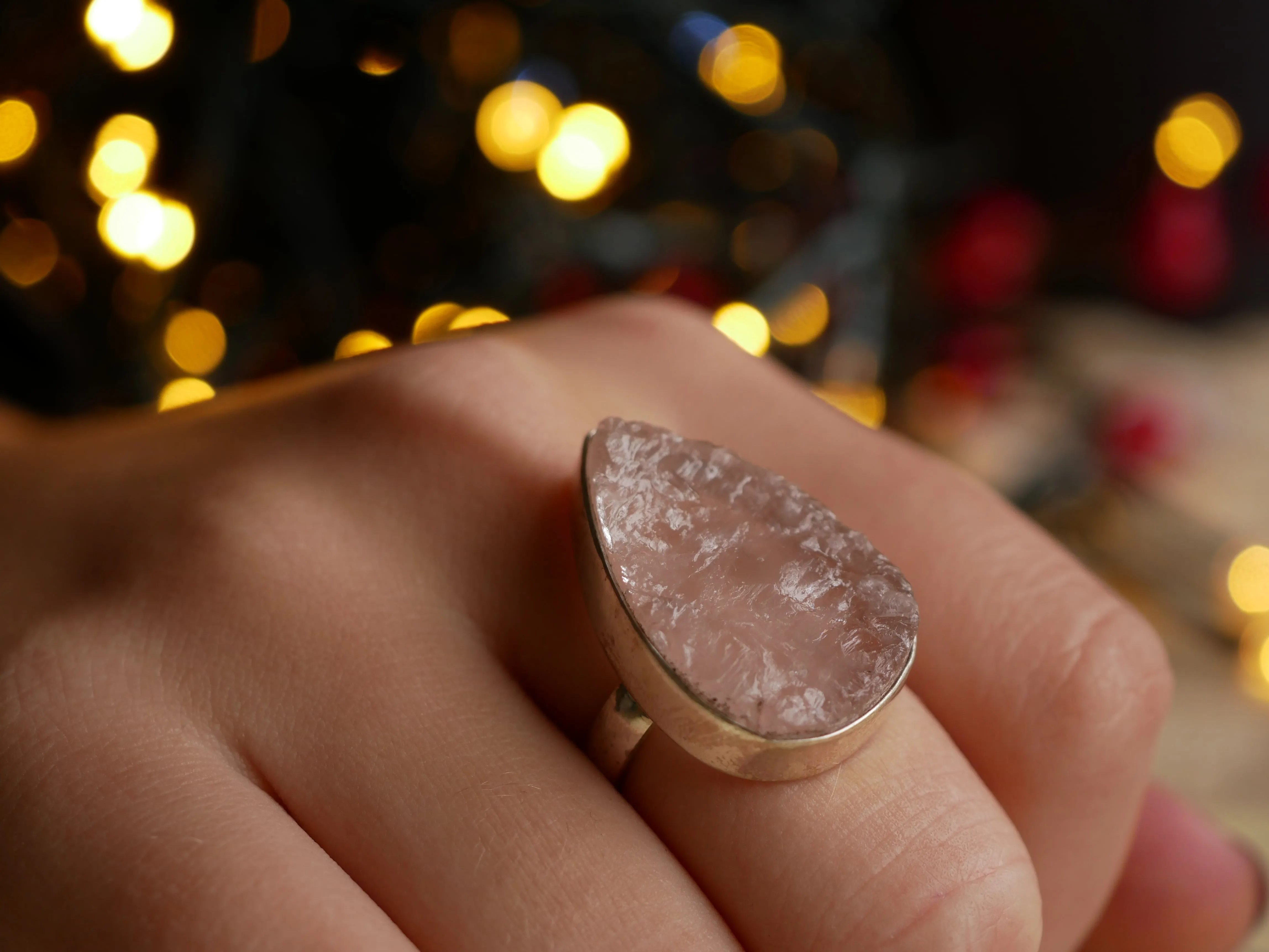 Rose Quartz Raisa Ring (US 7.5 & 8)