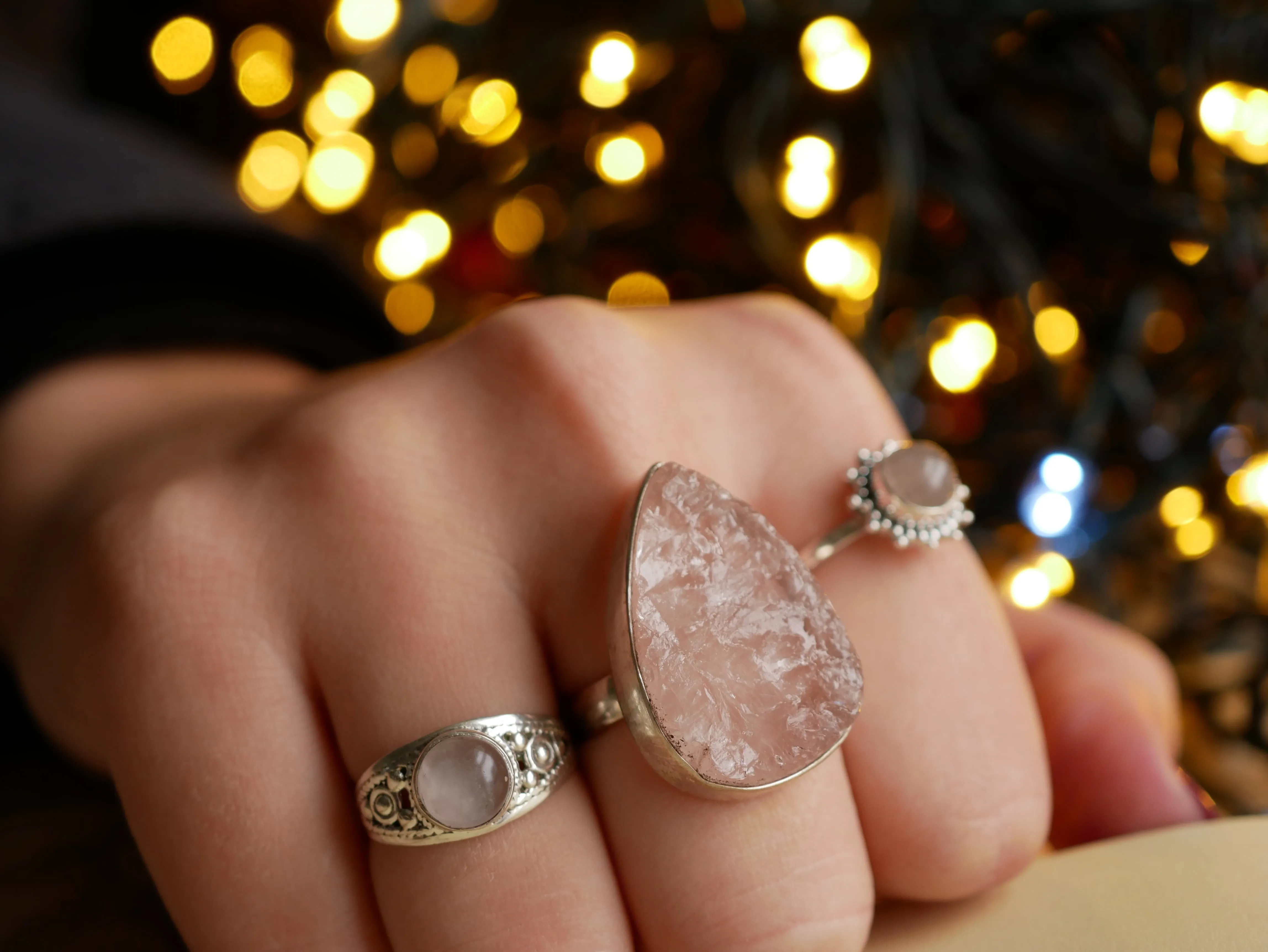 Rose Quartz Raisa Ring (US 7.5 & 8)