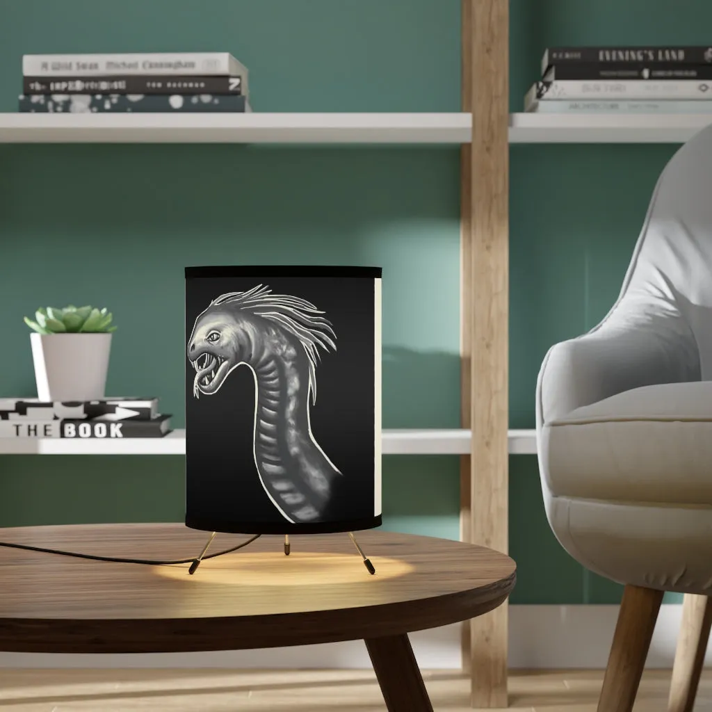 Serpent Tripod Lamp with High-Res Printed Shade, US/CA plug