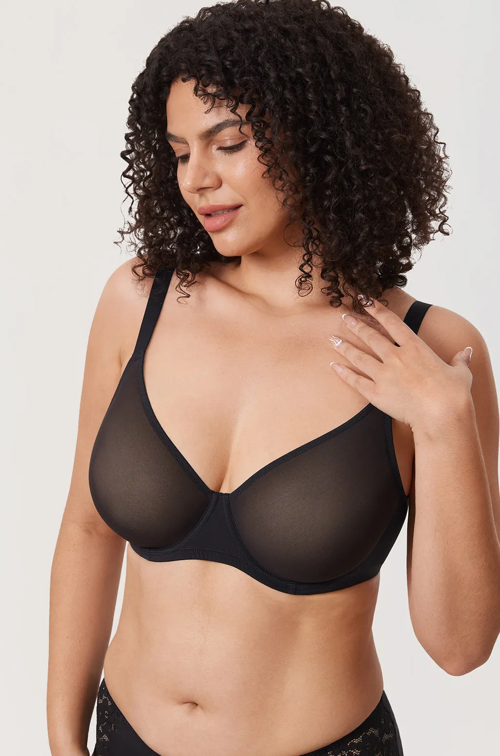Sheer Mesh Full Coverage Bra