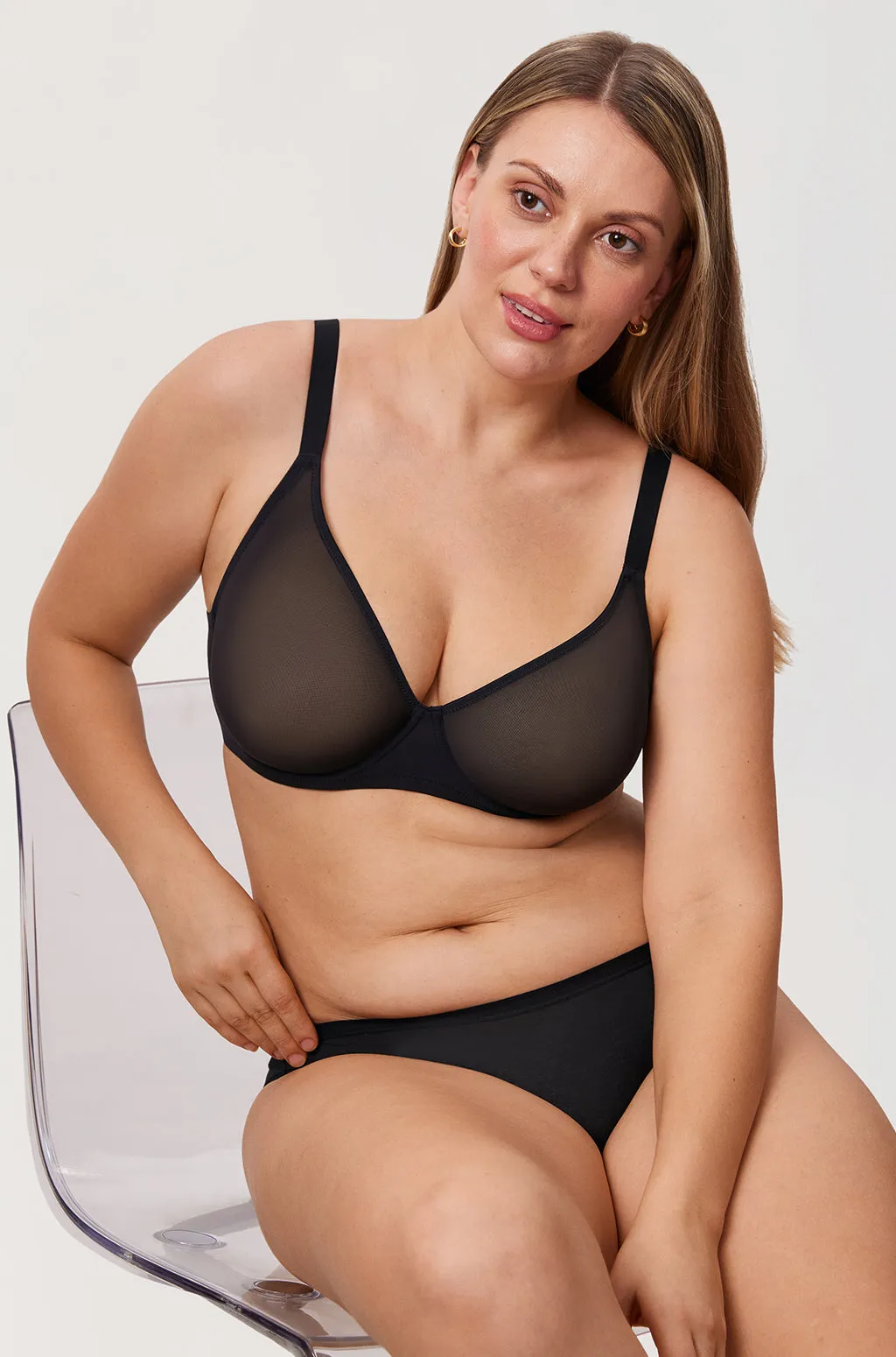 Sheer Mesh Full Coverage Bra