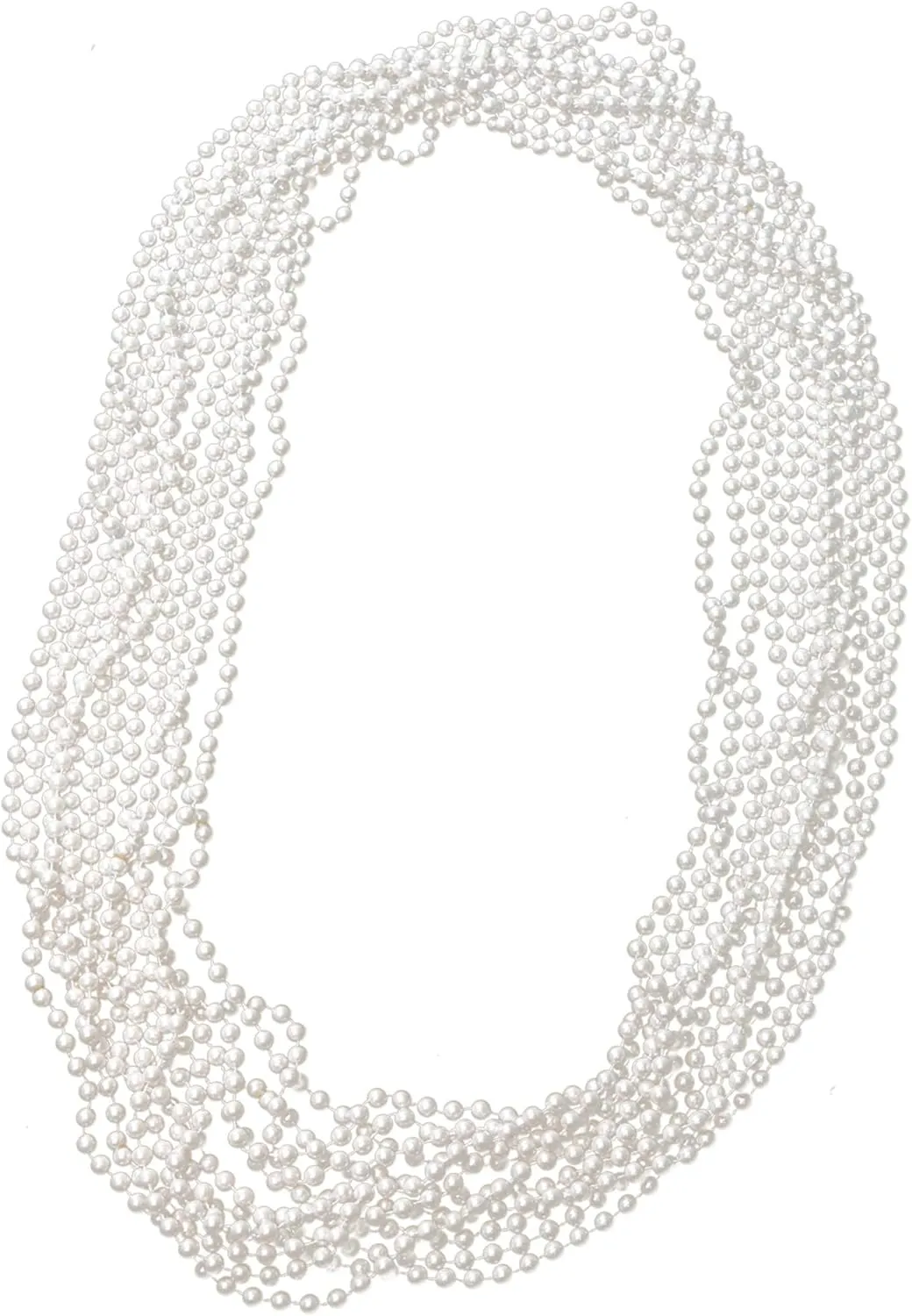 Skeleteen Faux White Pearl Necklaces - Pearl Beaded Necklace Party Favors - 12Pk