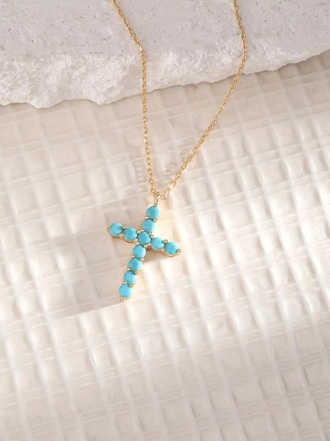S.Leaf Cross Necklace for Women Sterling Silver Gold Birthstone Cross Chain Cubic Zirconia Necklaces Best Friend Birthday Gifts for Women Sister Mom Wife Her Friend Party