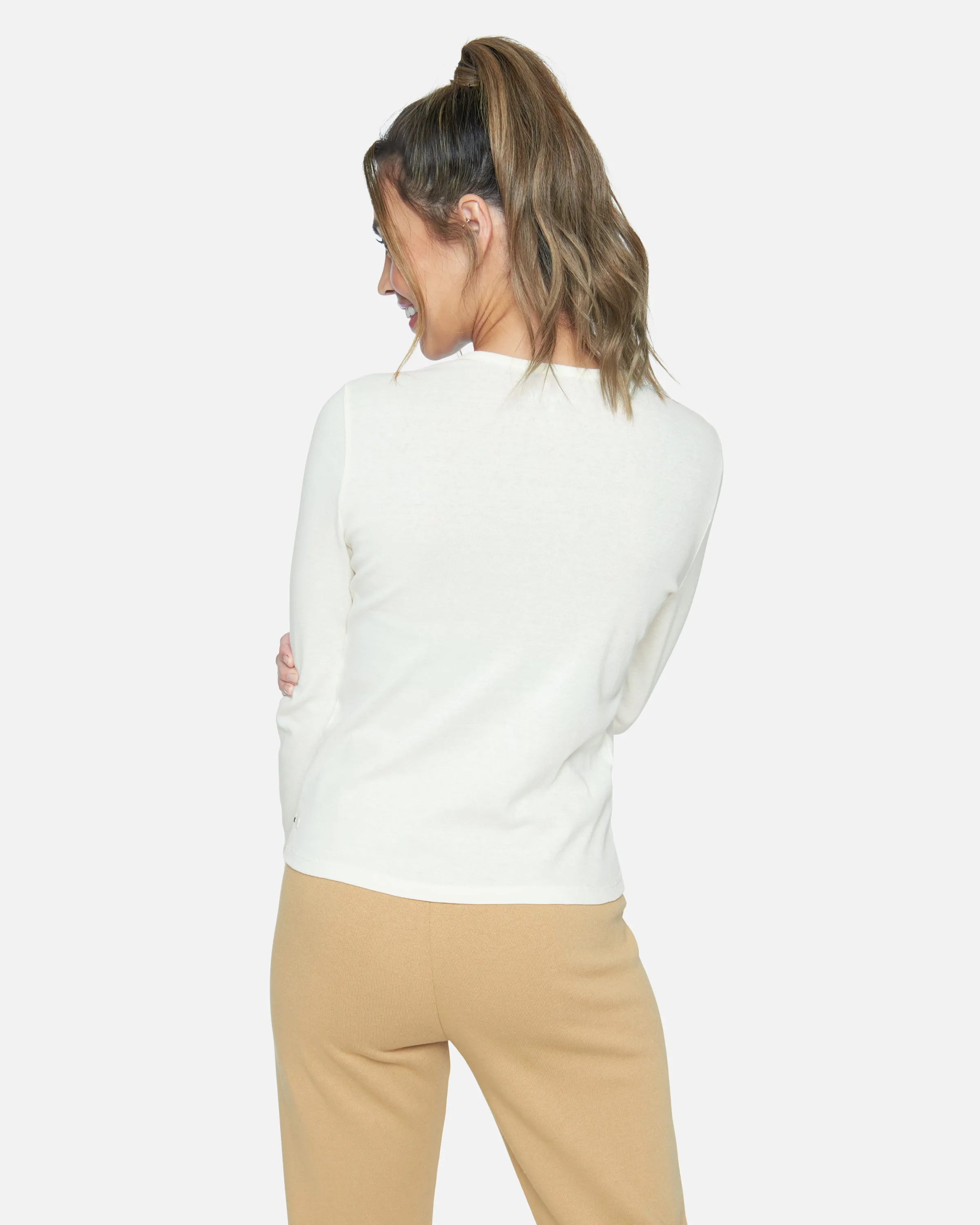 SNA LONG SLEEVE RIB BABY TEE