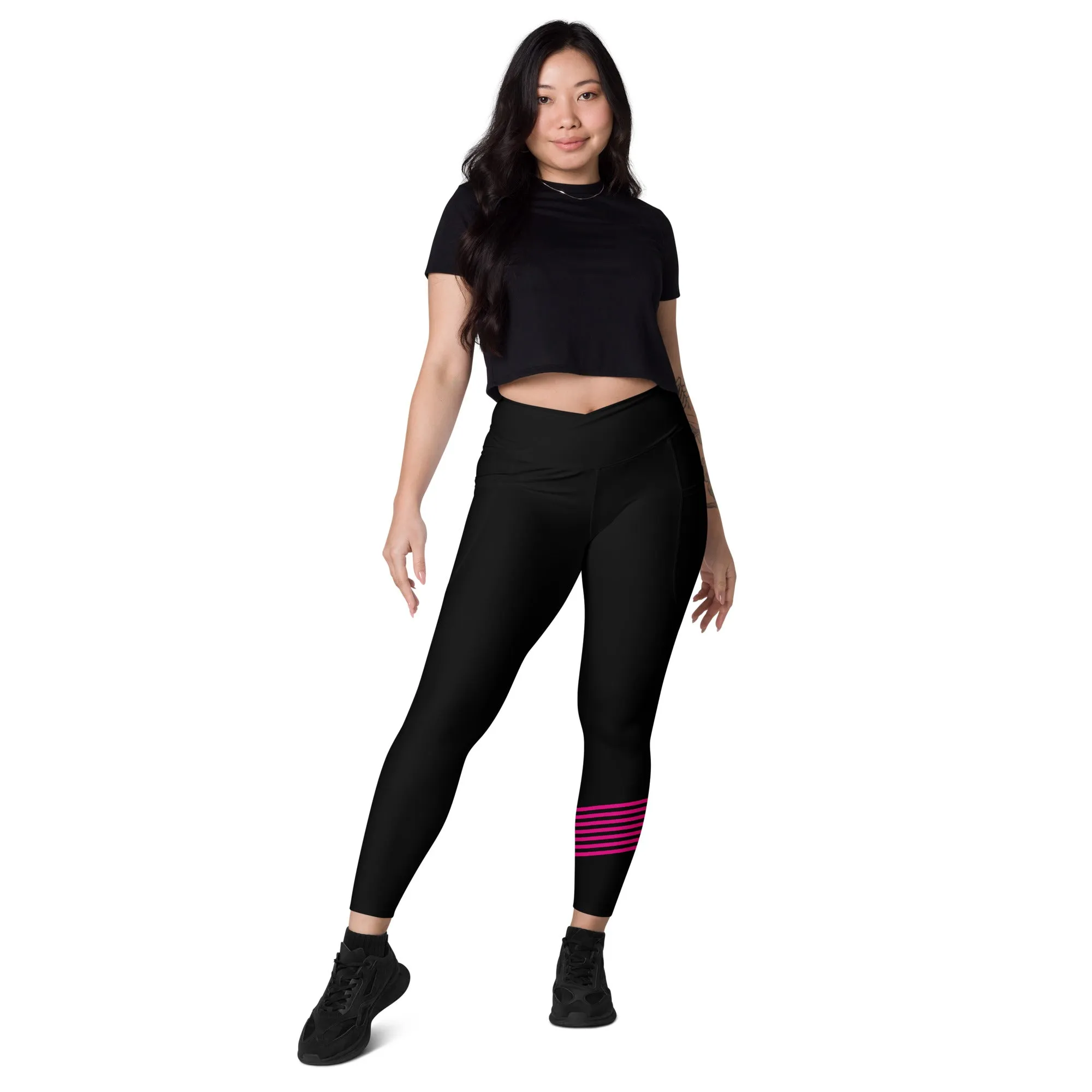 Snooty Fox Art Crossover Leggings with Pockets - AMOR