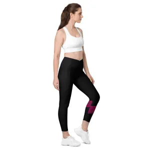 Snooty Fox Art Crossover Leggings with Pockets - AMOR