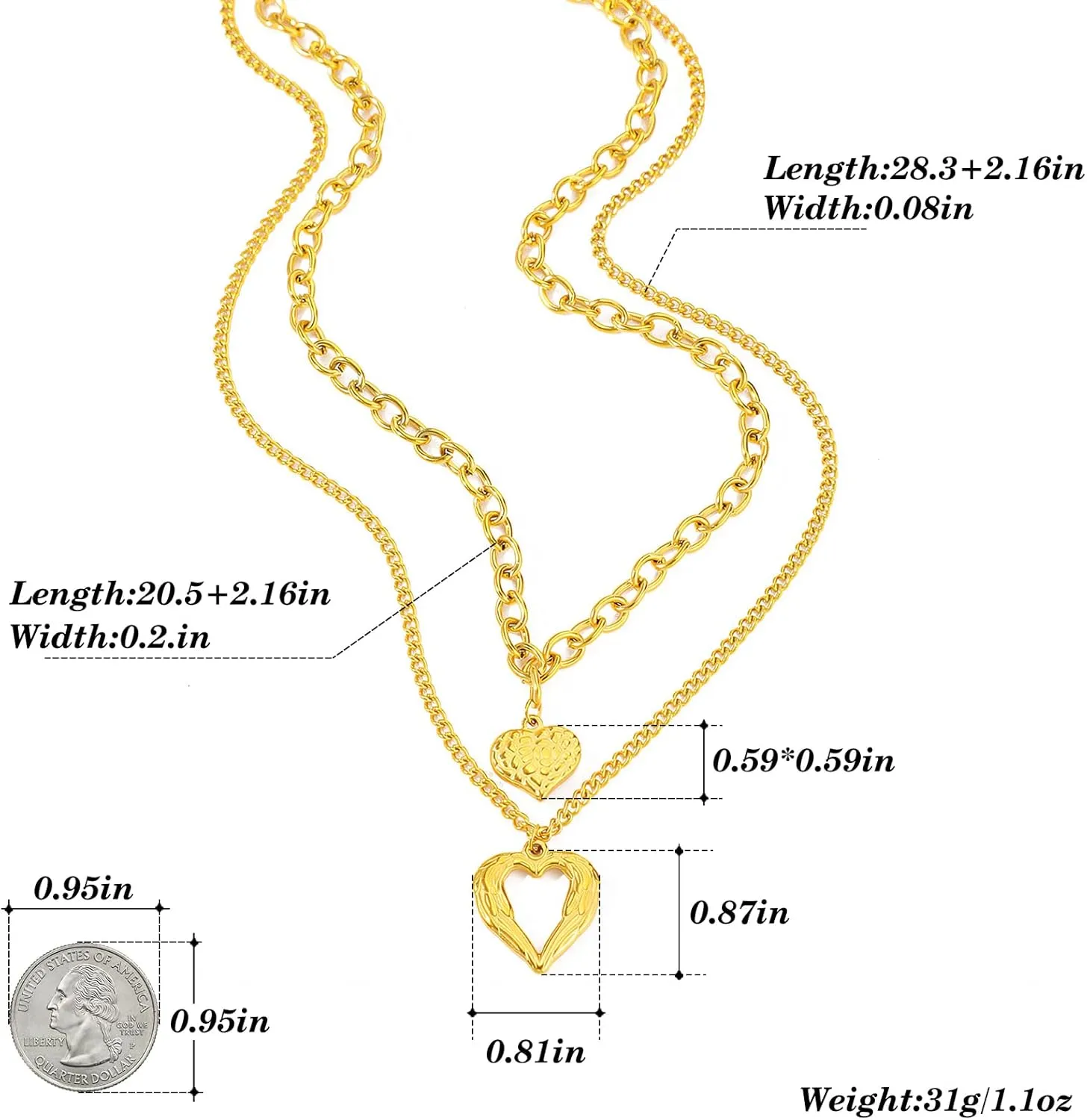 SOCICO 18K Gold Heart Pendant Necklaces for Women Cross Faith Pendant Necklaces Sun Necklace Cute Boho Tiny Evil Eye Lucky Protection Jewelry Gift Christmas Gifts Birthday Gifts for Women Jewelry