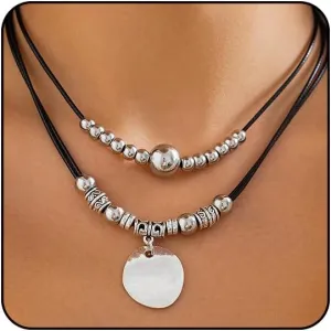 Sora Tuki Cowgirl Necklace Western Necklaces for Women Cowboy Necklace Country Necklace Cowgirl Jewelry for Women Western Choker Necklaces Boho Necklace for Women Turquoise Bead Leather Necklace