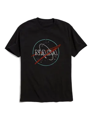Space Explore Graphic Short Sleeve T-Shirts