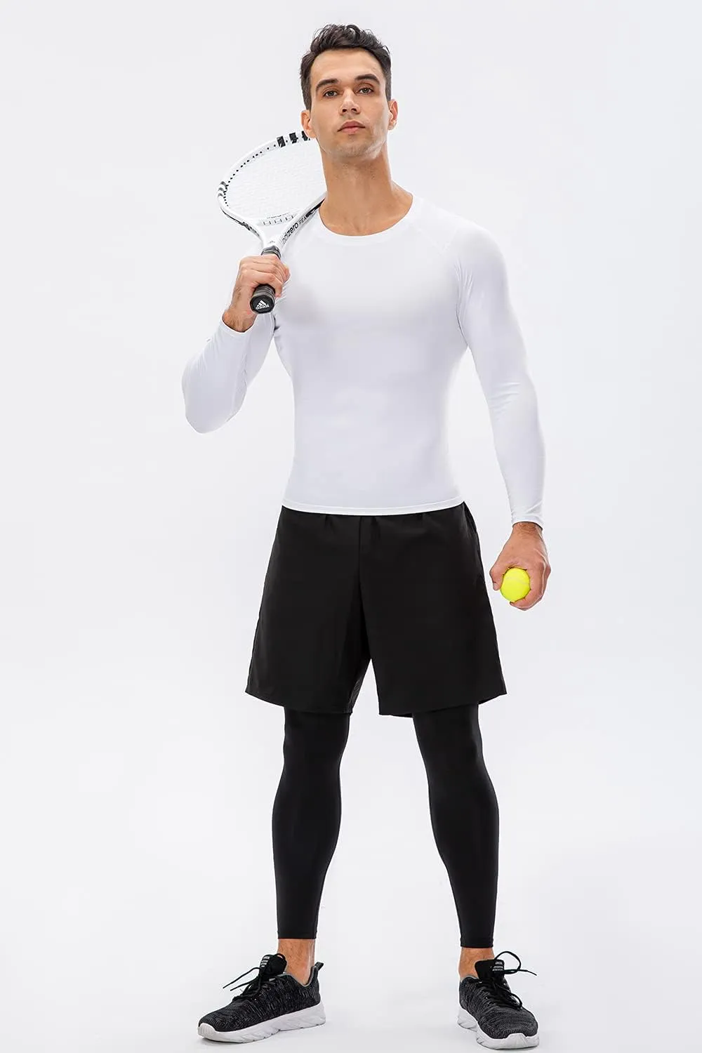 SPVISE Men's Compression Shirt Long Sleeve Athletic Workout T-Shirts Top Active Sport Baselayer Undershirt Gear Shirt Dry Fit