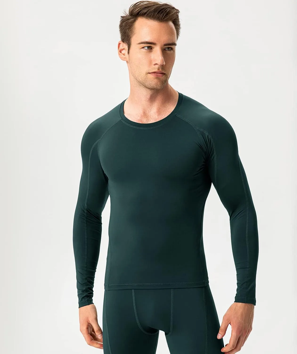 SPVISE Men's Compression Shirt Long Sleeve Athletic Workout T-Shirts Top Active Sport Baselayer Undershirt Gear Shirt Dry Fit