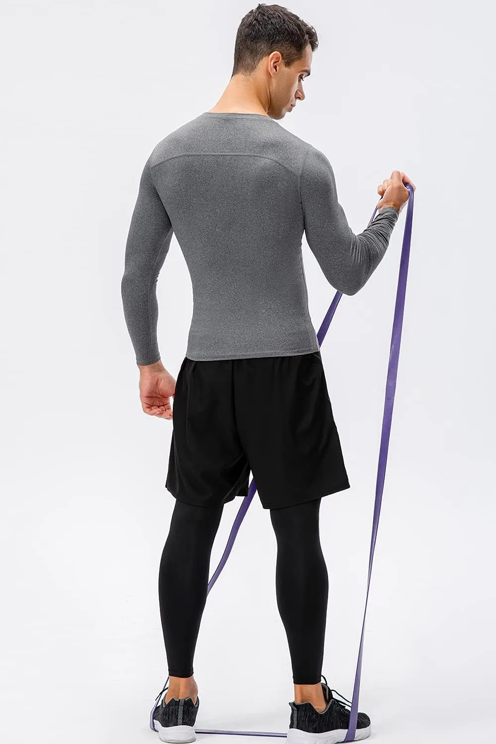 SPVISE Men's Compression Shirt Long Sleeve Athletic Workout T-Shirts Top Active Sport Baselayer Undershirt Gear Shirt Dry Fit