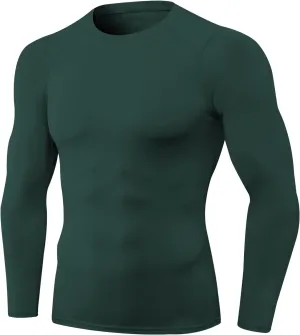 SPVISE Men's Compression Shirt Long Sleeve Athletic Workout T-Shirts Top Active Sport Baselayer Undershirt Gear Shirt Dry Fit