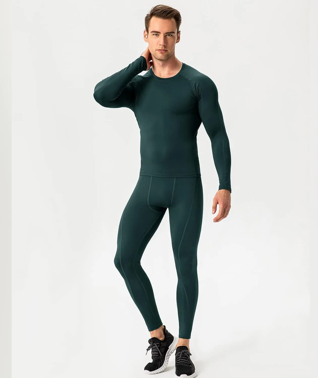 SPVISE Men's Compression Shirt Long Sleeve Athletic Workout T-Shirts Top Active Sport Baselayer Undershirt Gear Shirt Dry Fit