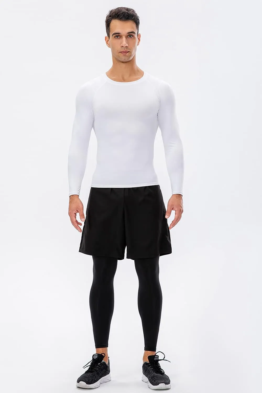 SPVISE Men's Compression Shirt Long Sleeve Athletic Workout T-Shirts Top Active Sport Baselayer Undershirt Gear Shirt Dry Fit