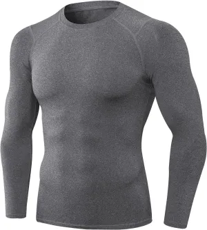 SPVISE Men's Compression Shirt Long Sleeve Athletic Workout T-Shirts Top Active Sport Baselayer Undershirt Gear Shirt Dry Fit