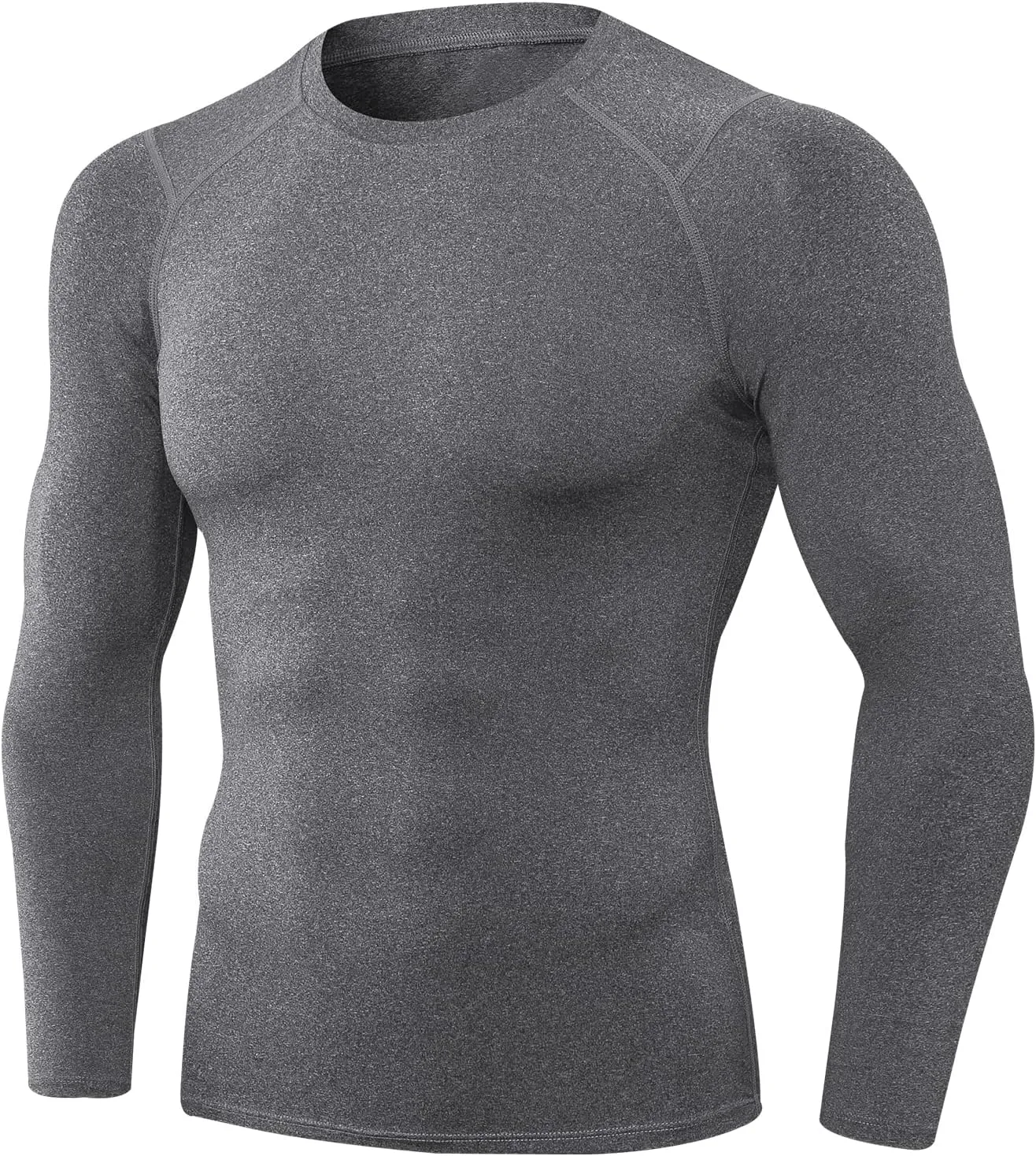 SPVISE Men's Compression Shirt Long Sleeve Athletic Workout T-Shirts Top Active Sport Baselayer Undershirt Gear Shirt Dry Fit