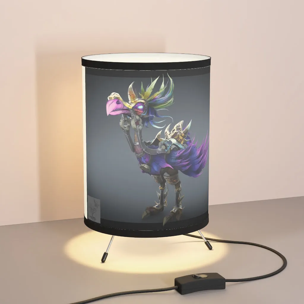 Squawkers the Ostrich Mount Tripod Lamp with High-Res Printed Shade, US/CA plug
