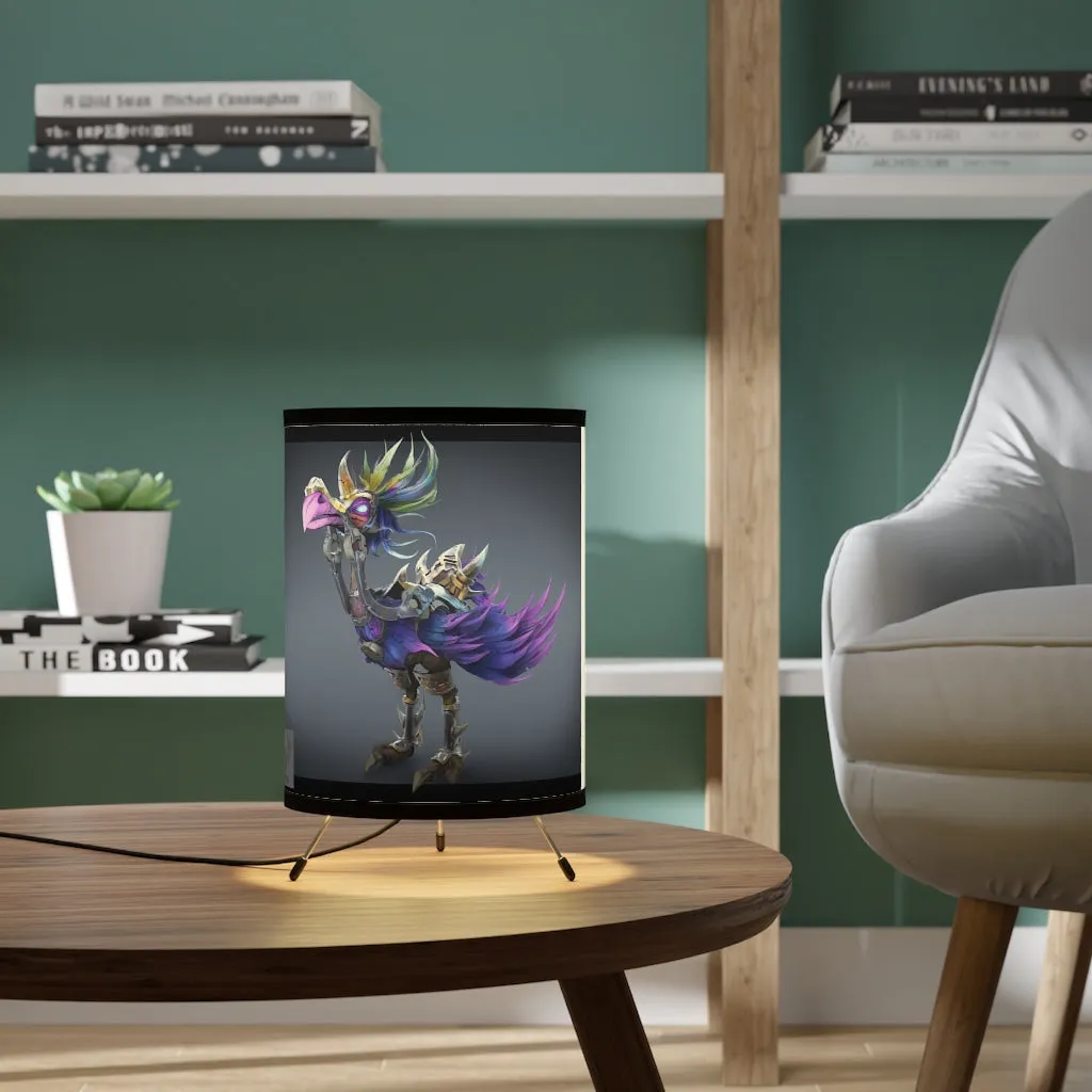 Squawkers the Ostrich Mount Tripod Lamp with High-Res Printed Shade, US/CA plug