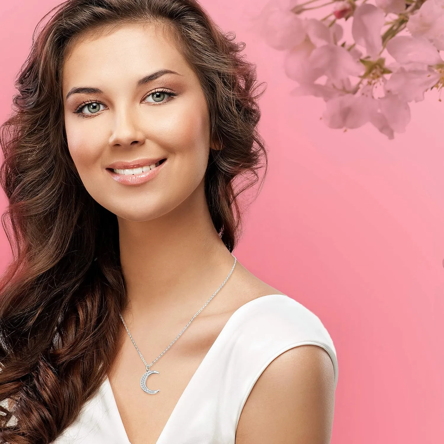 Star Necklaces For Women Crescent Moon Necklace Sterling Silver, Moon And Star Necklace as Moon Phase Necklace Crescent Moon Jewelry For Women, Silver Moon Star Necklaces for Teens