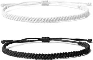 Starain Surf String Wave Bracelets for Women Boho Handmade Waterproof Adjustable Braided Beach Surfer Bracelets Set