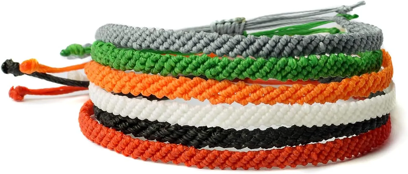 Starain Surf String Wave Bracelets for Women Boho Handmade Waterproof Adjustable Braided Beach Surfer Bracelets Set
