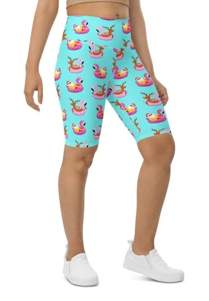 Summer Vibe Christmas Biker Shorts