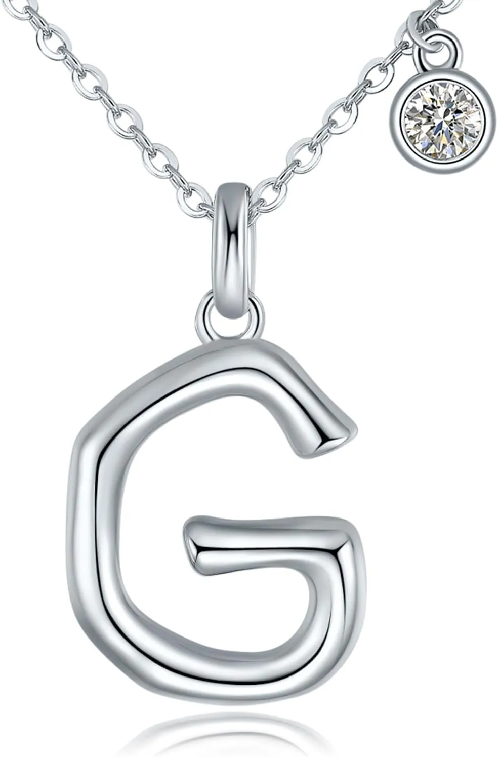 SUNFEEL Initial Necklaces for Women, Sterling Silver Initial Necklace, Dainty Jewelry