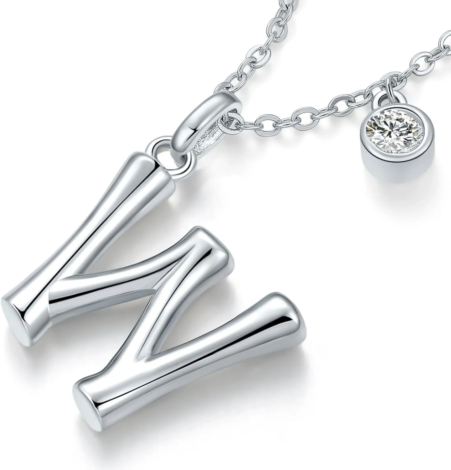 SUNFEEL Initial Necklaces for Women, Sterling Silver Initial Necklace, Dainty Jewelry