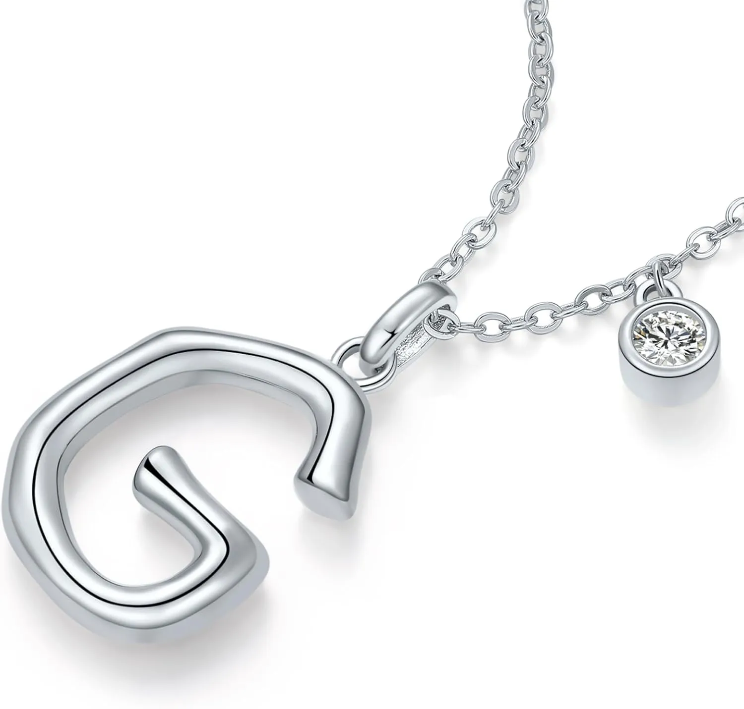 SUNFEEL Initial Necklaces for Women, Sterling Silver Initial Necklace, Dainty Jewelry