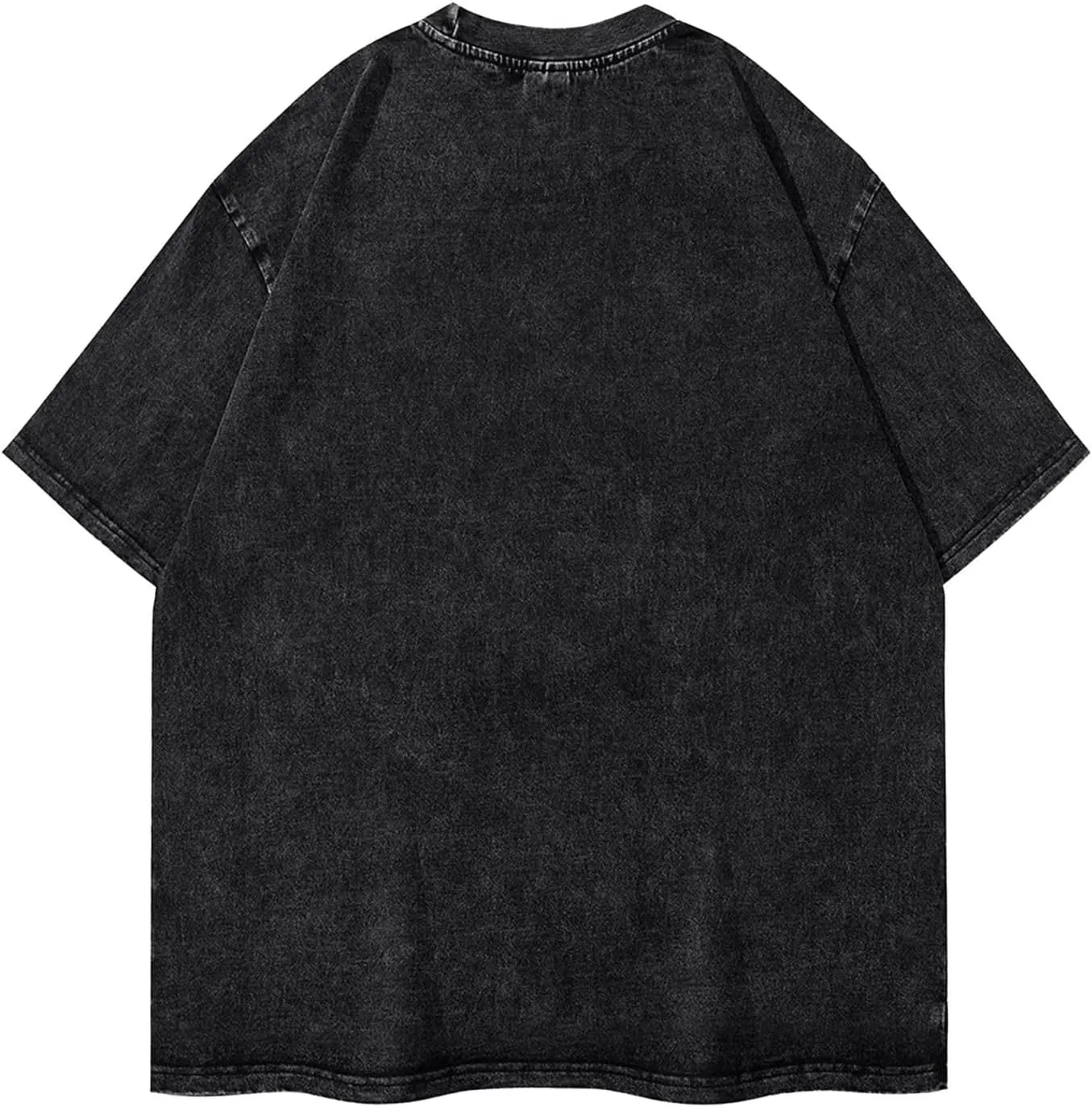 T Shirt Man's Wash Cotton Loose Crew Neck Short Sleeve Streetwear Basic Tops