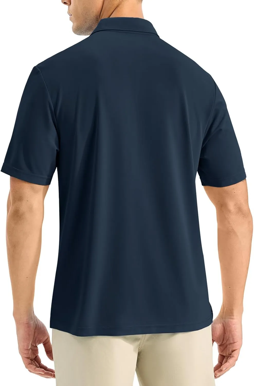 TBMPOY Men's Polo Shirts Short Sleeve 3-Button Golf Moisture Wicking Athletic Tennis T-Shirts Casual Collared Shirt